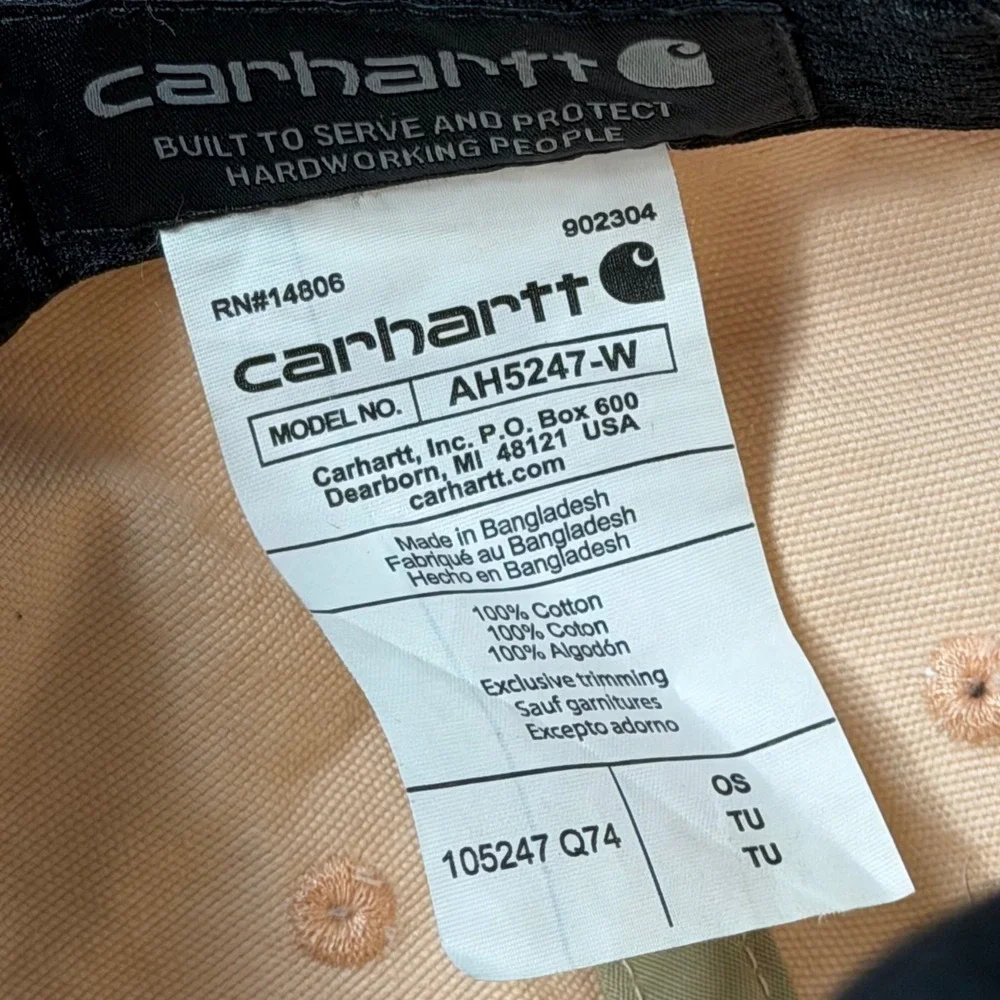 Carhartt Canvas Script Graphic Cap Peach Pink Hat AH5247-W Adjustable Strapback